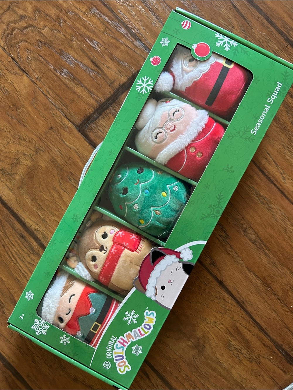 Squishmallows seasonal squad box set 5 Christmas plushies 2002 NEW Santa, elf